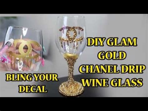 DIY CUSTOM CHANEL DRIP WINE GLASS